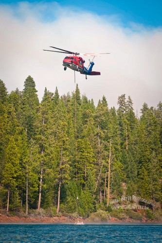 American Fire, Sugar Pine Reservoir, Helicopters, Foresthill 